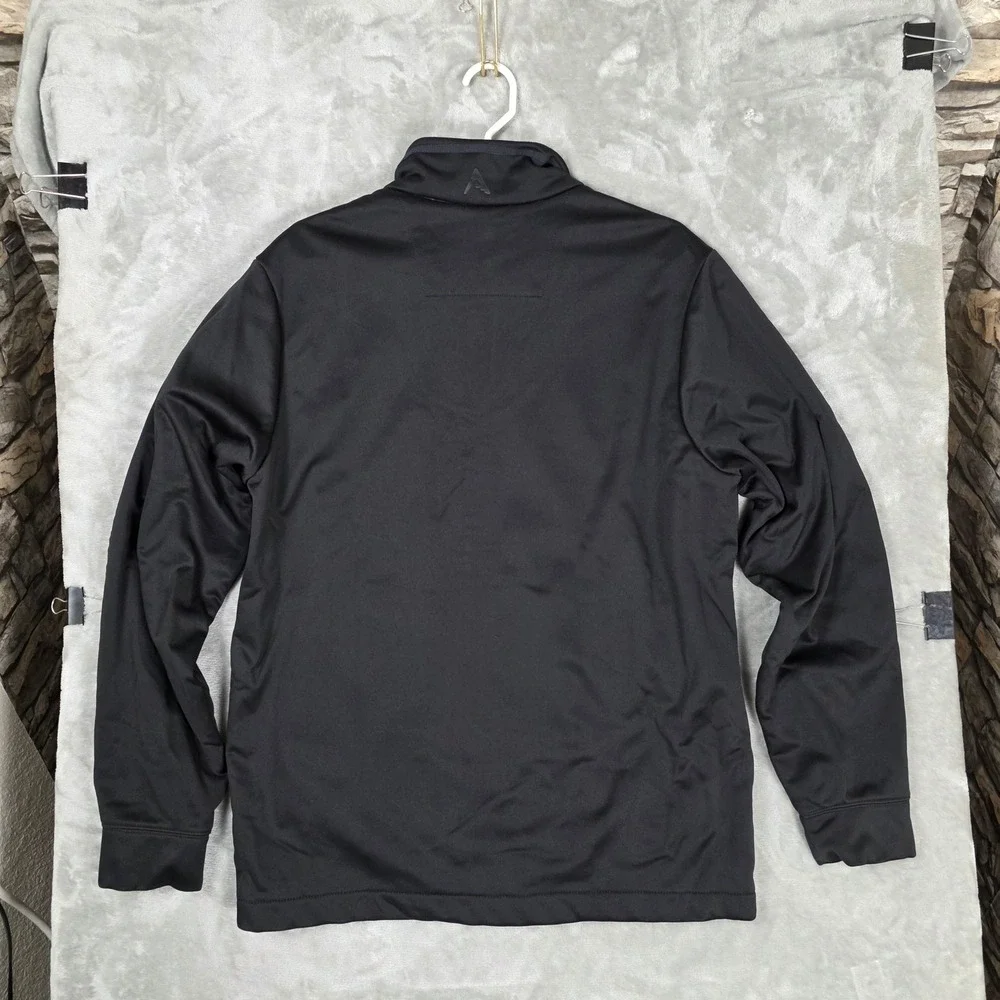 San Francisco 49ers Track Jacket Full Zip Antigua Mens L Black Excellent Sporty